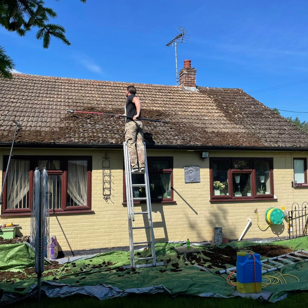 Professional cleaning work on a residential property