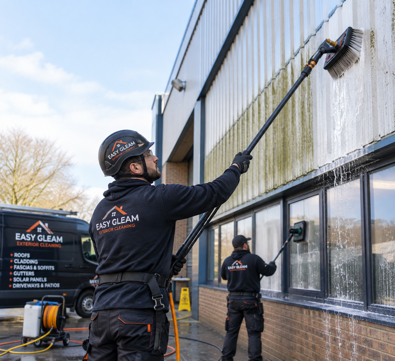 Commercial cladding cleaning project