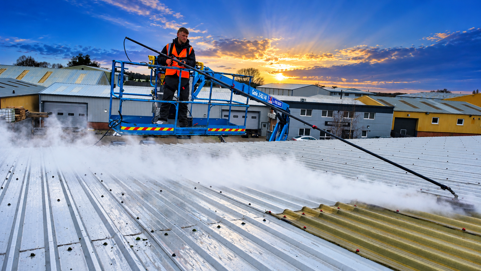 Commercial exterior cleaning for industrial and commercial buildings across Norfolk, Suffolk and Cambridgeshire